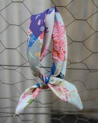 Gringa Denim Silk Neck Scarf