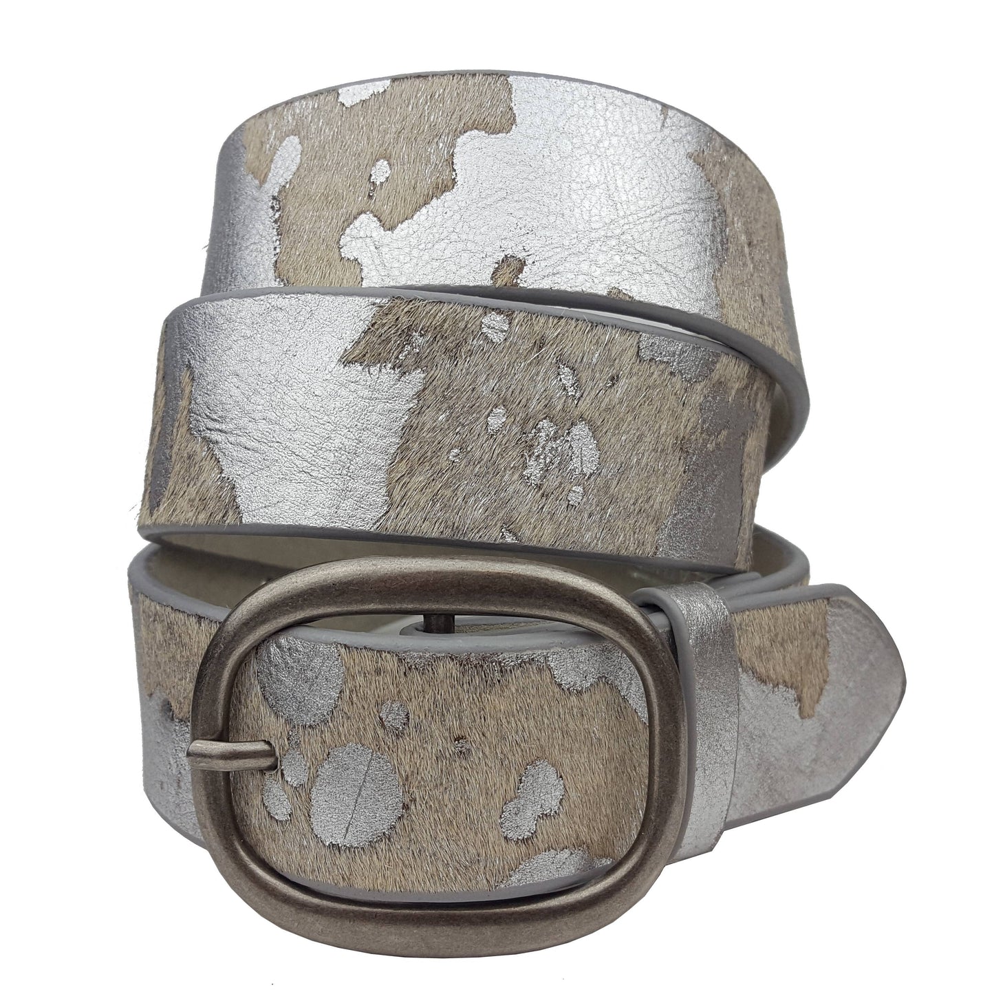 Axesoria West - Genuine Cow Hair Leather Belt - Size M Only
