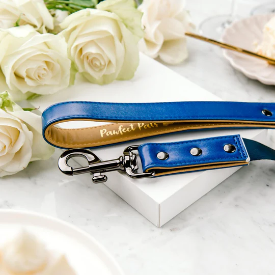 Pawfect Pals Celebrations - Navy Vegan Leather Dog Lead