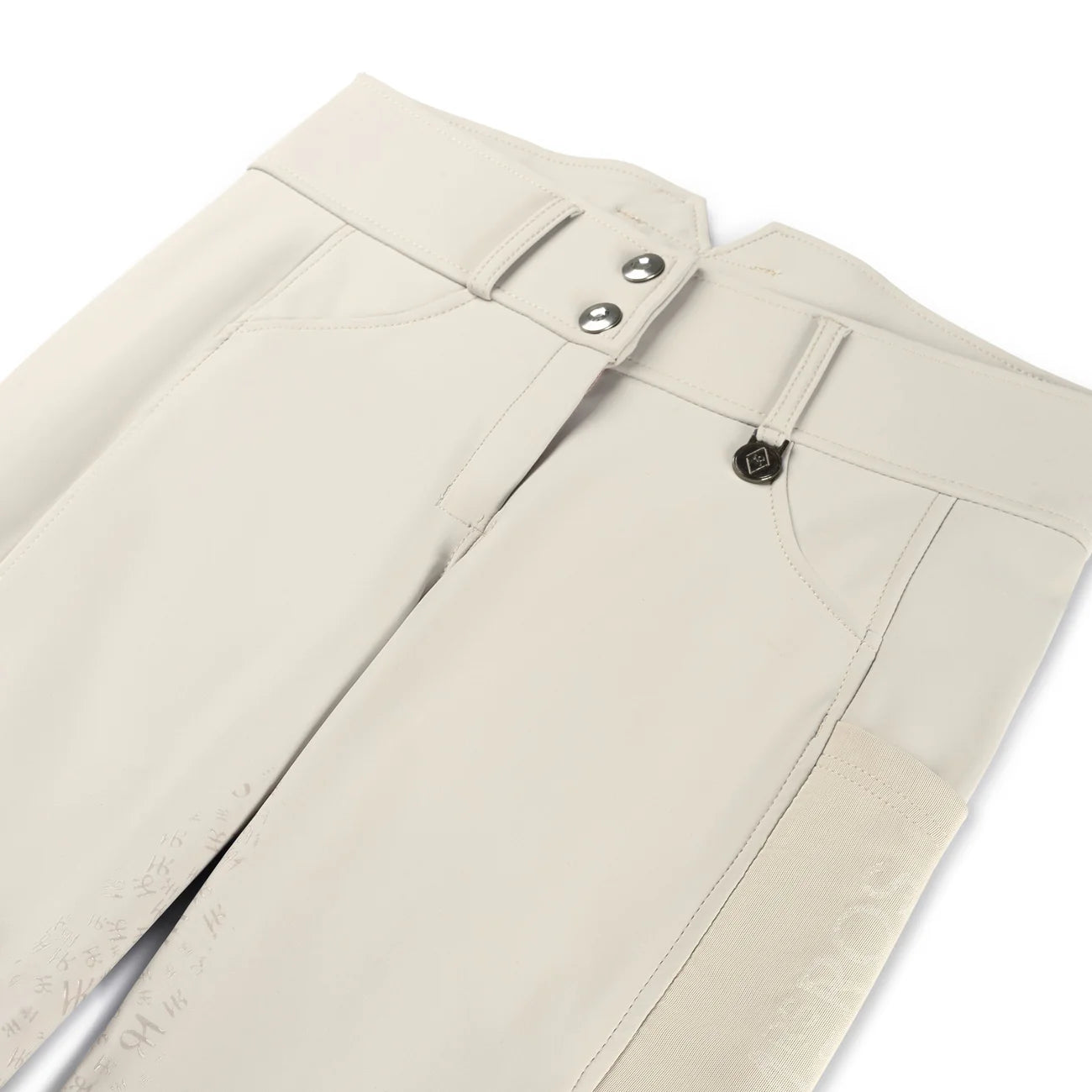 Mrs Ros Amsterdam Riding Breeches - Performance White & Beige