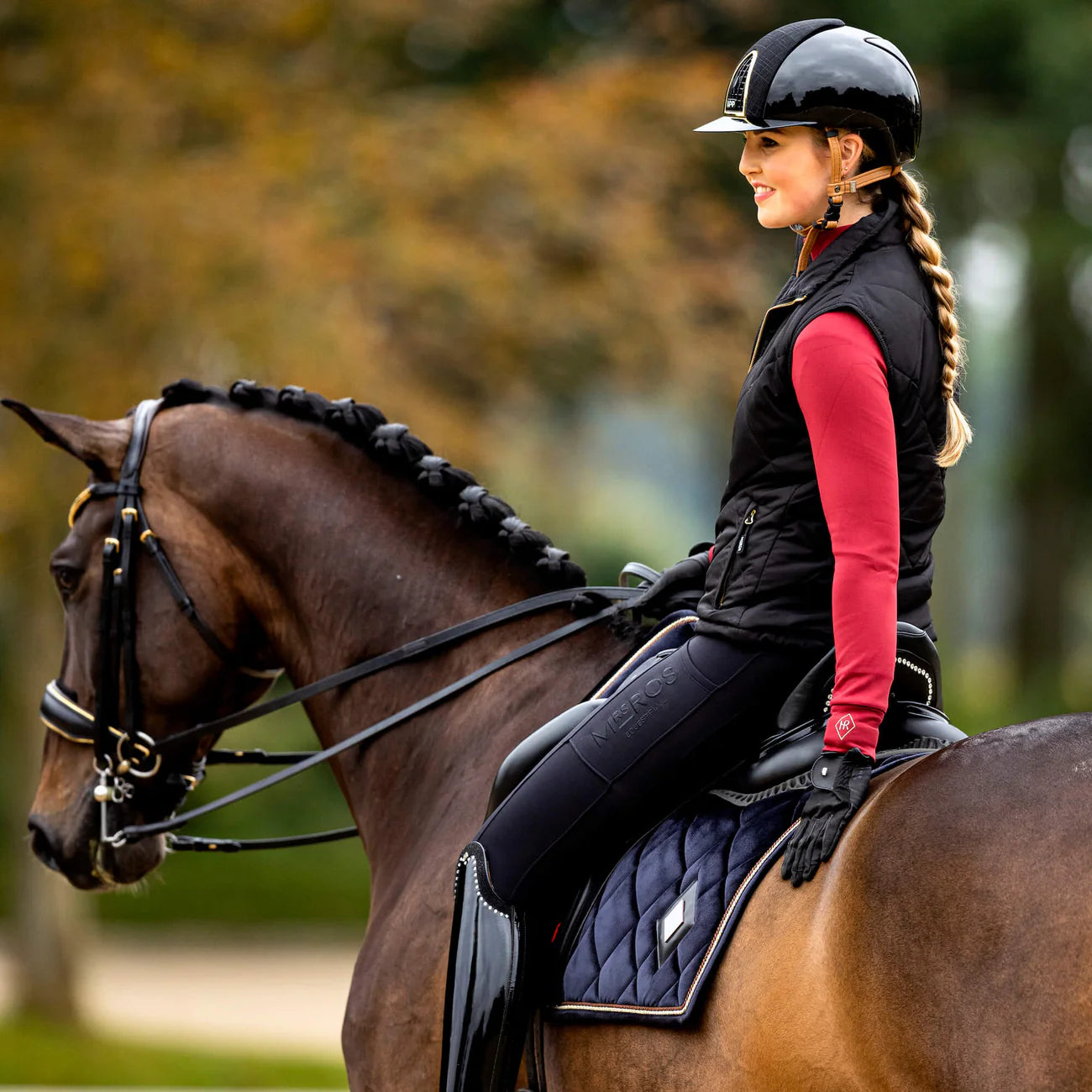 Mrs Ros Softshell Silhouette Riding Breeches - Phantom Black
