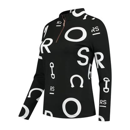 Mrs Ros Long Sleeve Training Top - Jet Set Logo Anthracite