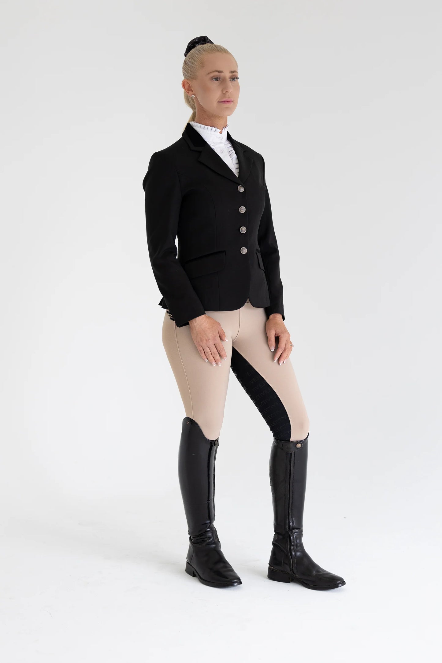 JnK Competition Tights - Stone with Black Seat
