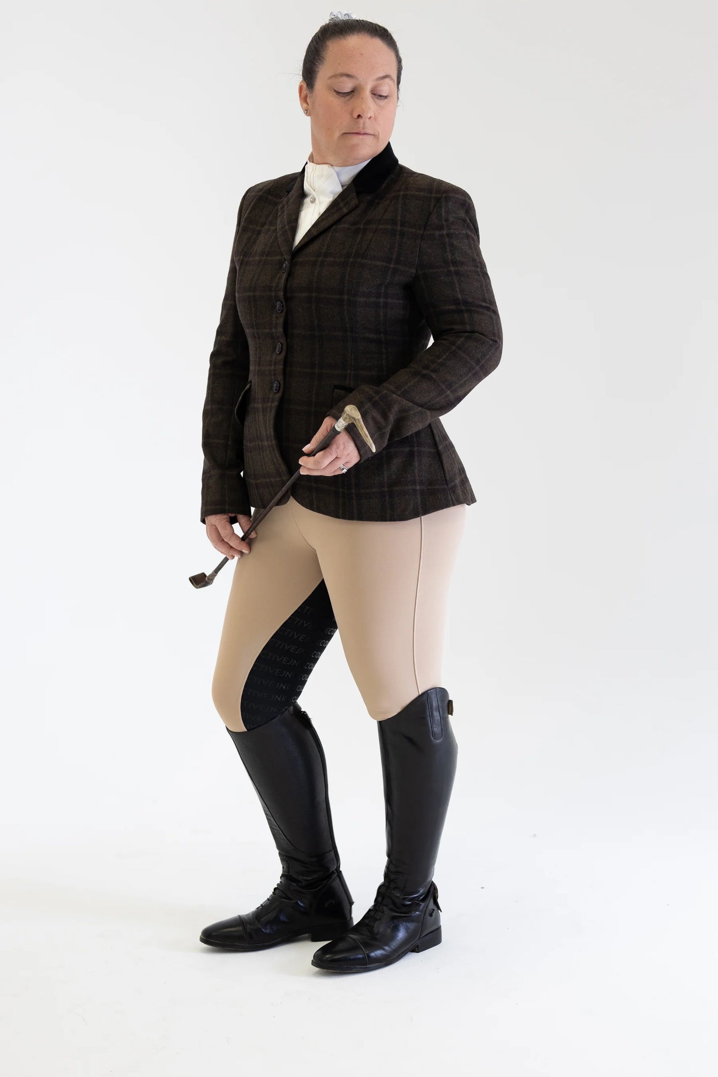 JnK Competition Tights - Stone with Black Seat