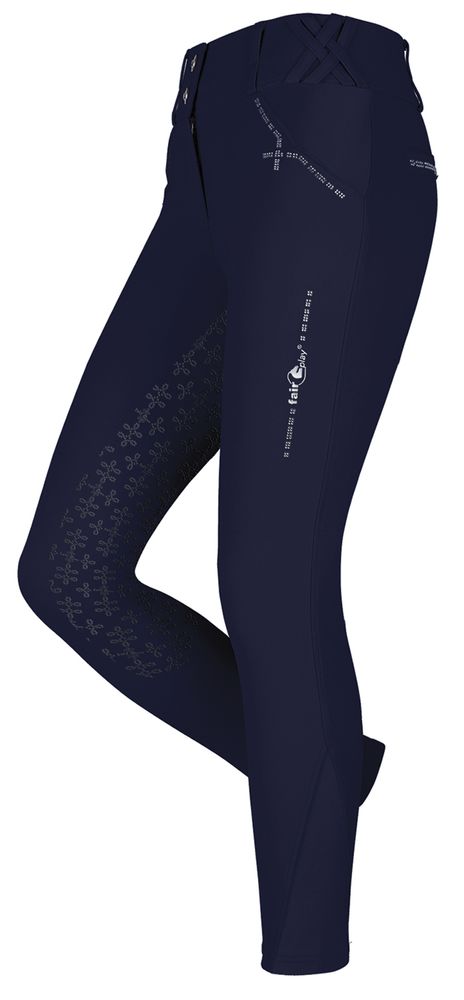 FairPlay Luisa Full Seat Silicone Breeches - Navy & Black