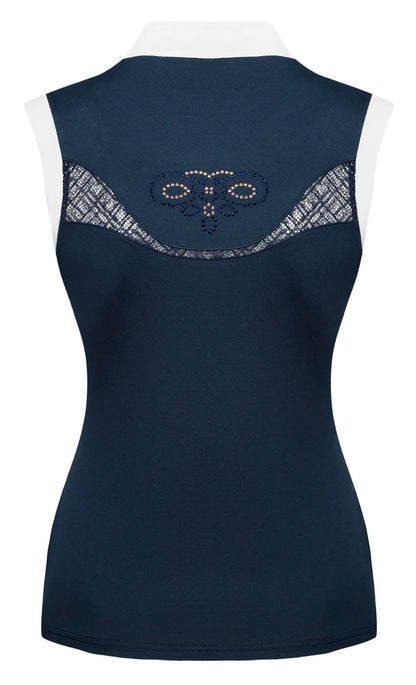FairPlay Cecile Navy Rose Gold Sleeveless Shirt