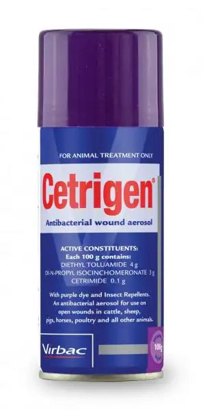 Virbac Cetrigen - Antibacterial Wound Spray for Animals