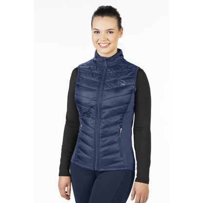 HKM Jersey/Nylon Vest - Basel - Adults - XXL Deep Blue Only