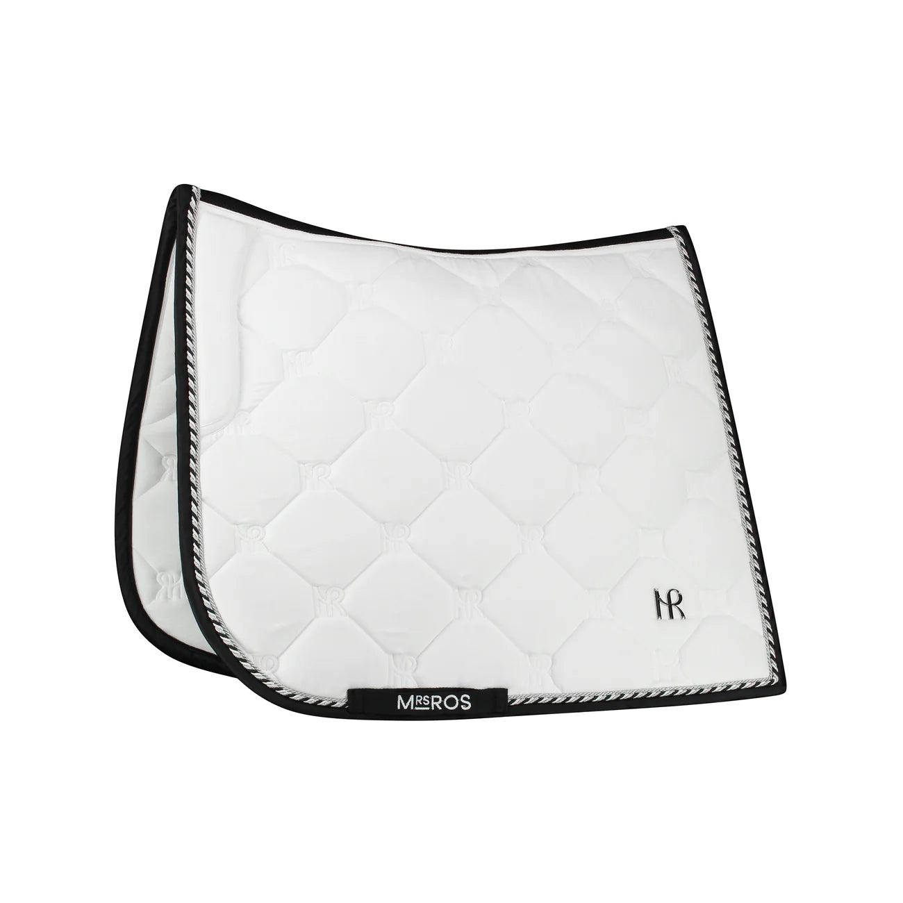 Mrs Ros Charmer Dressage Saddle Pad - White Velvet