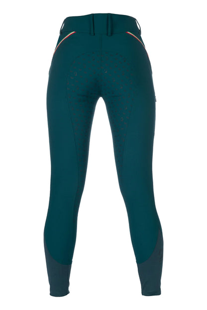 HKM Laura Garrelli Riding Breeches Full Seat - Livigno Sportive - Black & Deep Green