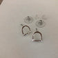 Carol Young Silver English Saddle Stirrup Earrings - On Card