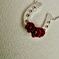 Carol Young Silver Horseshoe Necklace with Roses