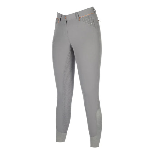 HKM Riding Breeches Full Seat - Rosegold Sparkle - Grey - Size EU38 Only