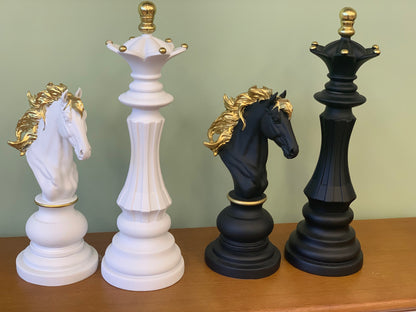 Equestrian Chess Pieces - Pair