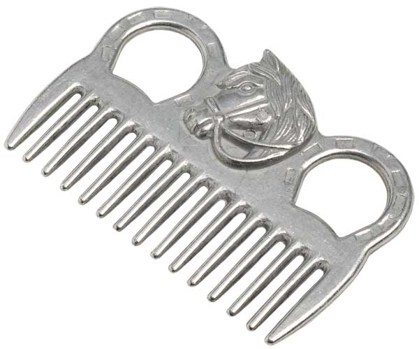 Aluminum Mane Comb - Horse Head