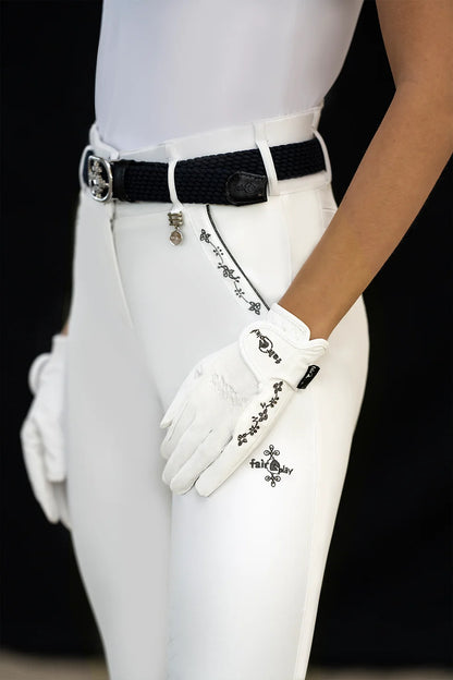 FairPlay Jasmine Fleur Full Seat Silicone Breeches - White