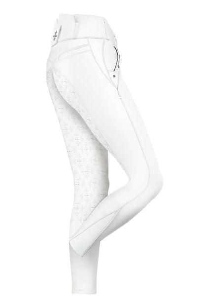 FairPlay Jasmine Fleur Full Seat Silicone Breeches - White