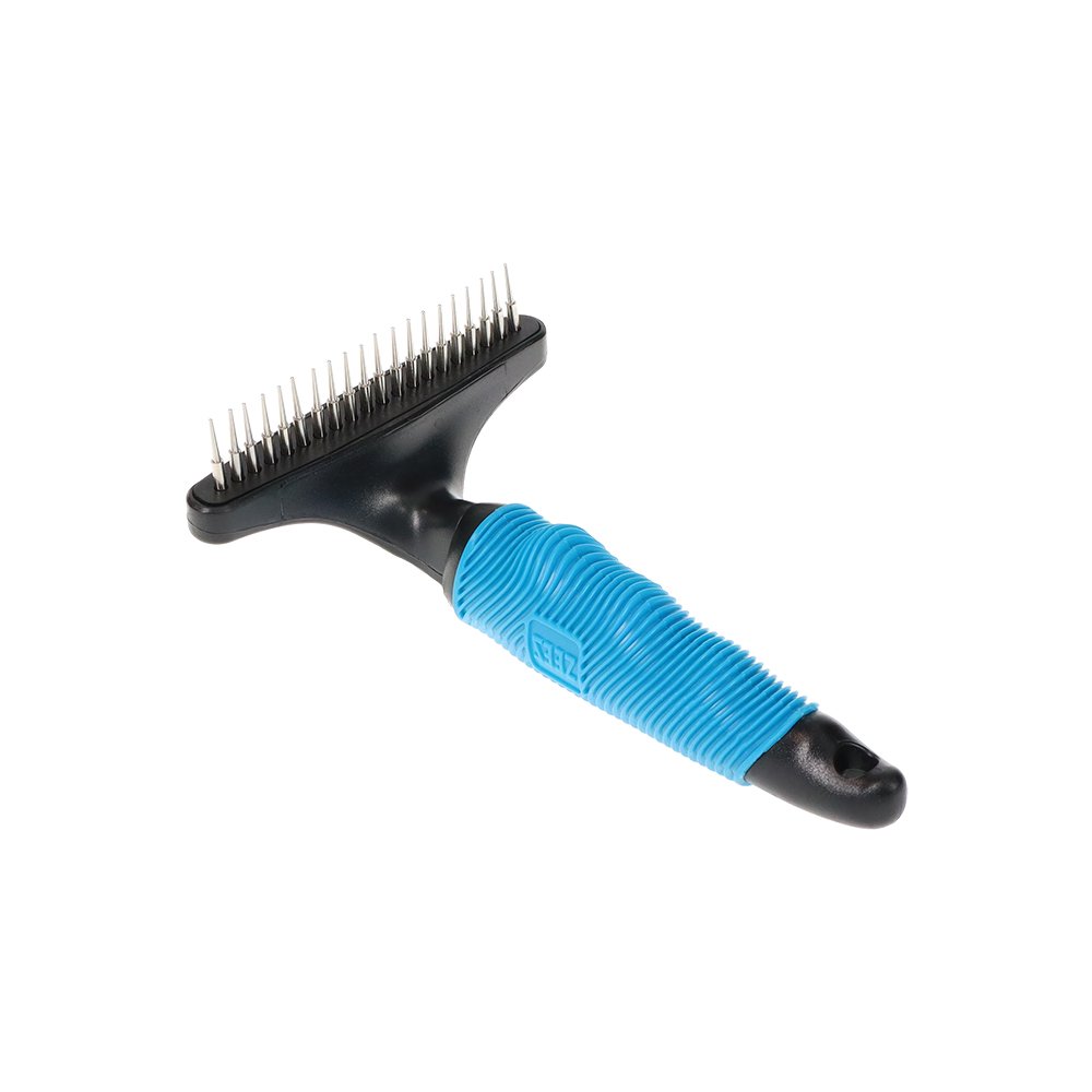 Zeez Comfort Single Row Rotating Teeth Undercoat Rake - 20 Teeth
