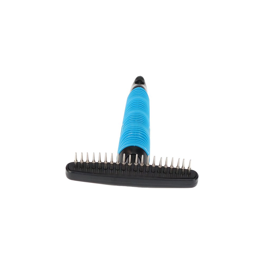 Zeez Comfort Single Row Rotating Teeth Undercoat Rake - 20 Teeth