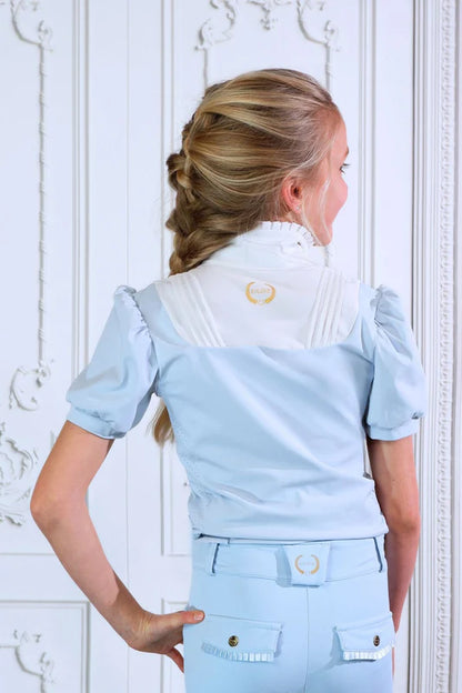 Joline Josephine Show Shirt Short Sleeve - Aqua Blue