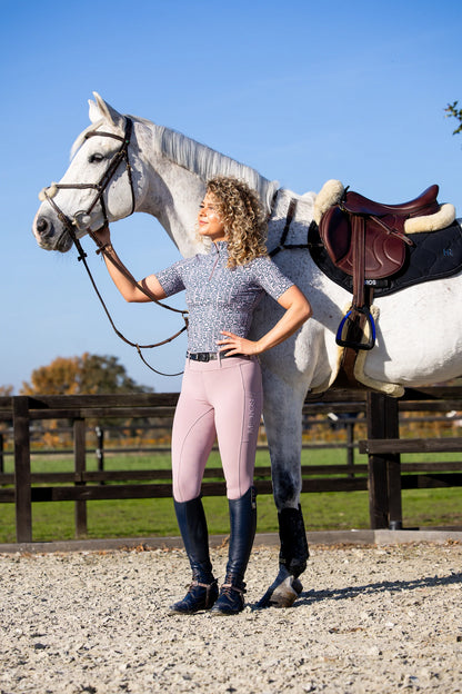 Mrs Ros Multilogo Short Sleeve Training Top - Blush Noir