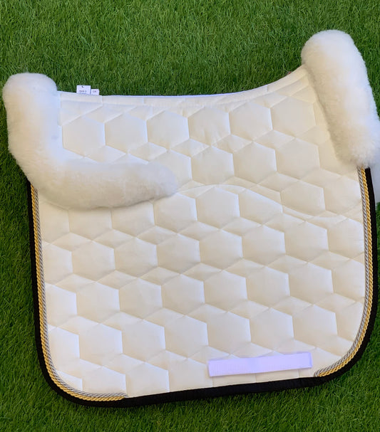 Mattes Saddle Pad Square - Velvet, 2 Binding, Sheepskin Top & Bottom