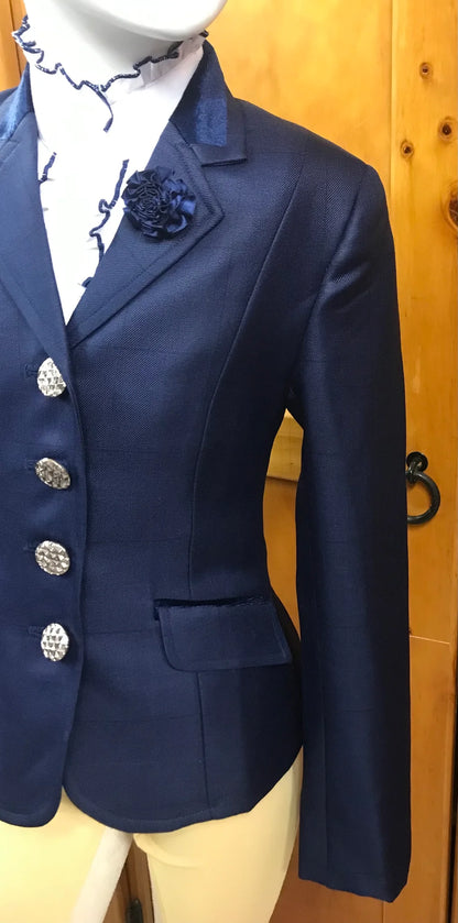 Top Shelf Childs Navy Fine Self Check Hunter Jacket - Childs Size 12 Only