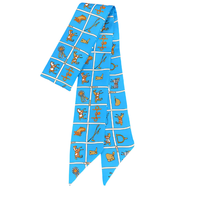 CARTER Horse Design Twilly Scarf, Hair or Handbag Tie - 85x5cm
