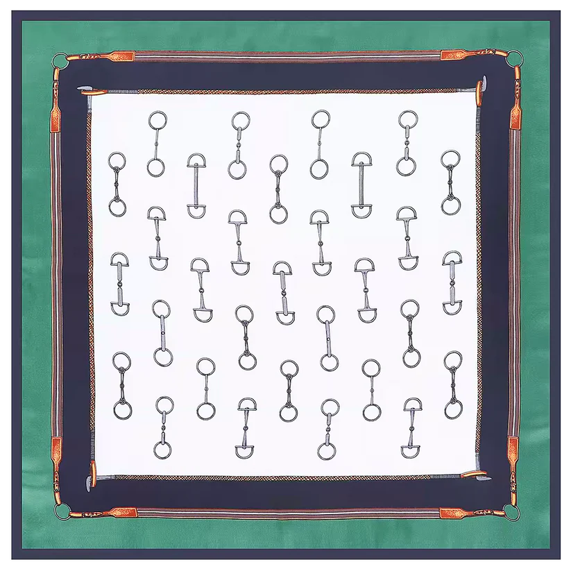 ADDISON Horse Design, Man-Made Silk Scarf