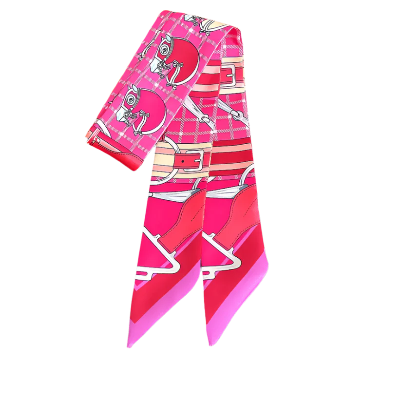 PARIS Horse Design Twilly Scarf, Hair or Handbag Tie