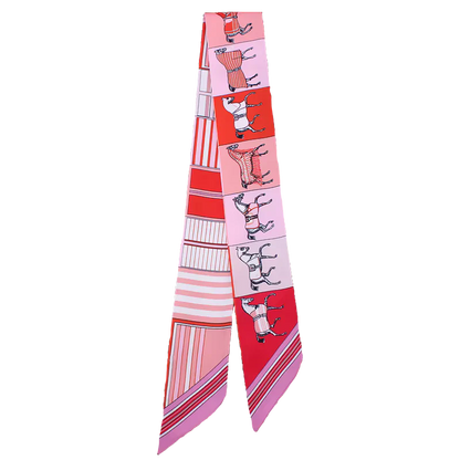 FELICITY Horse Design Twilly Scarf, Hair or Handbag Tie - 85x5cm