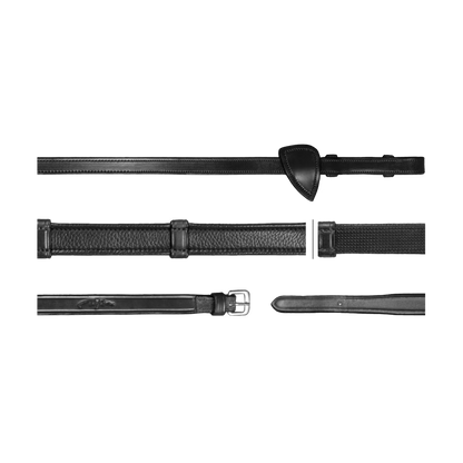 Dy'On 5/8" Hunter Reins with 7 Leather Loops - New English Collection