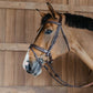 Dy'On Plaited Flash Noseband Bridle with Pull Back - New English Collection