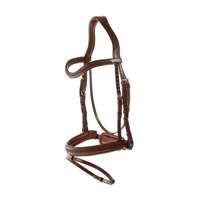 Dy'On Plaited Flash Noseband Bridle with Pull Back - New English Collection