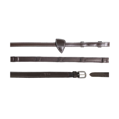 Dy'On 1/2 Soft Leather Reins with 8 Integrated Stops - Working Collection
