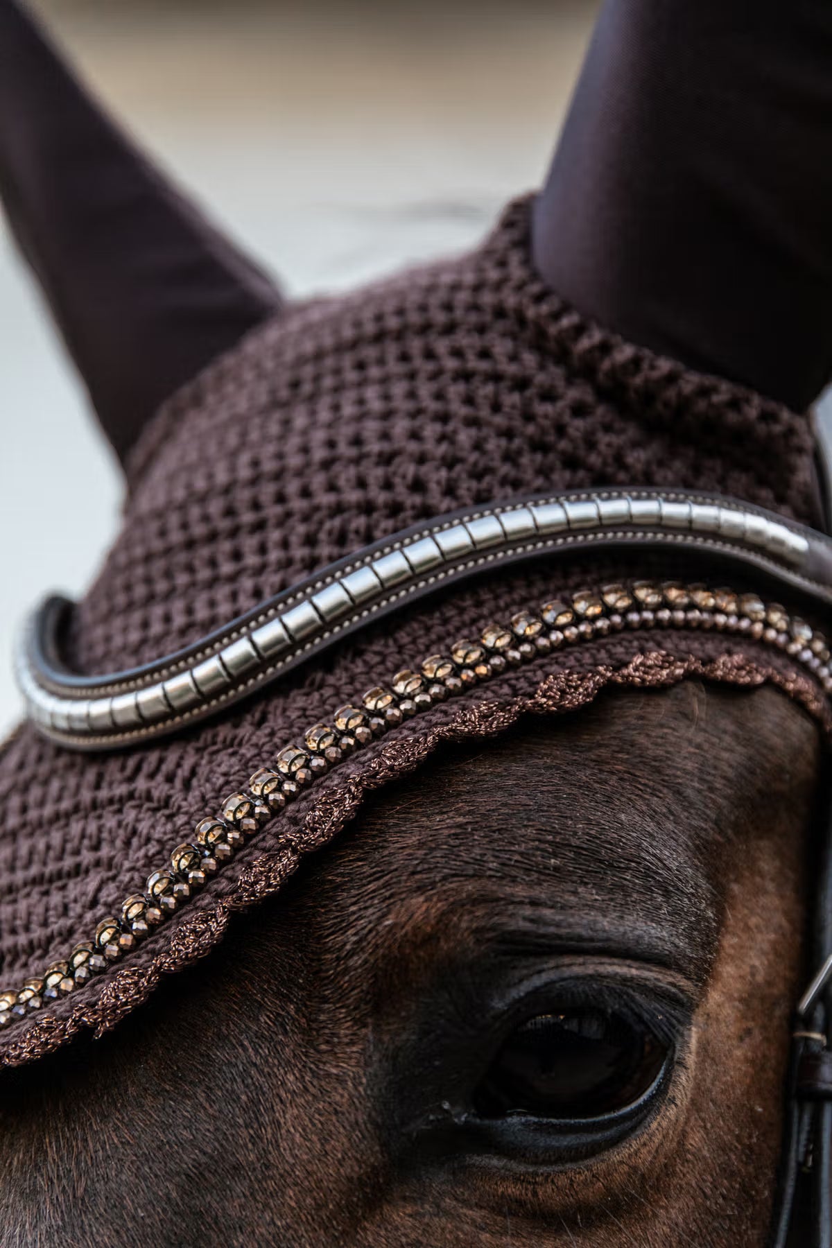 Kentucky Fly Veil Long Stone and Pearl - Soundless