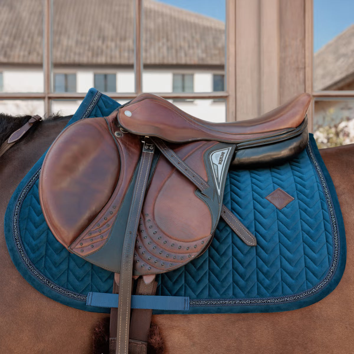 Kentucky Saddle Pad Velvet Mini Pearls - Jumping