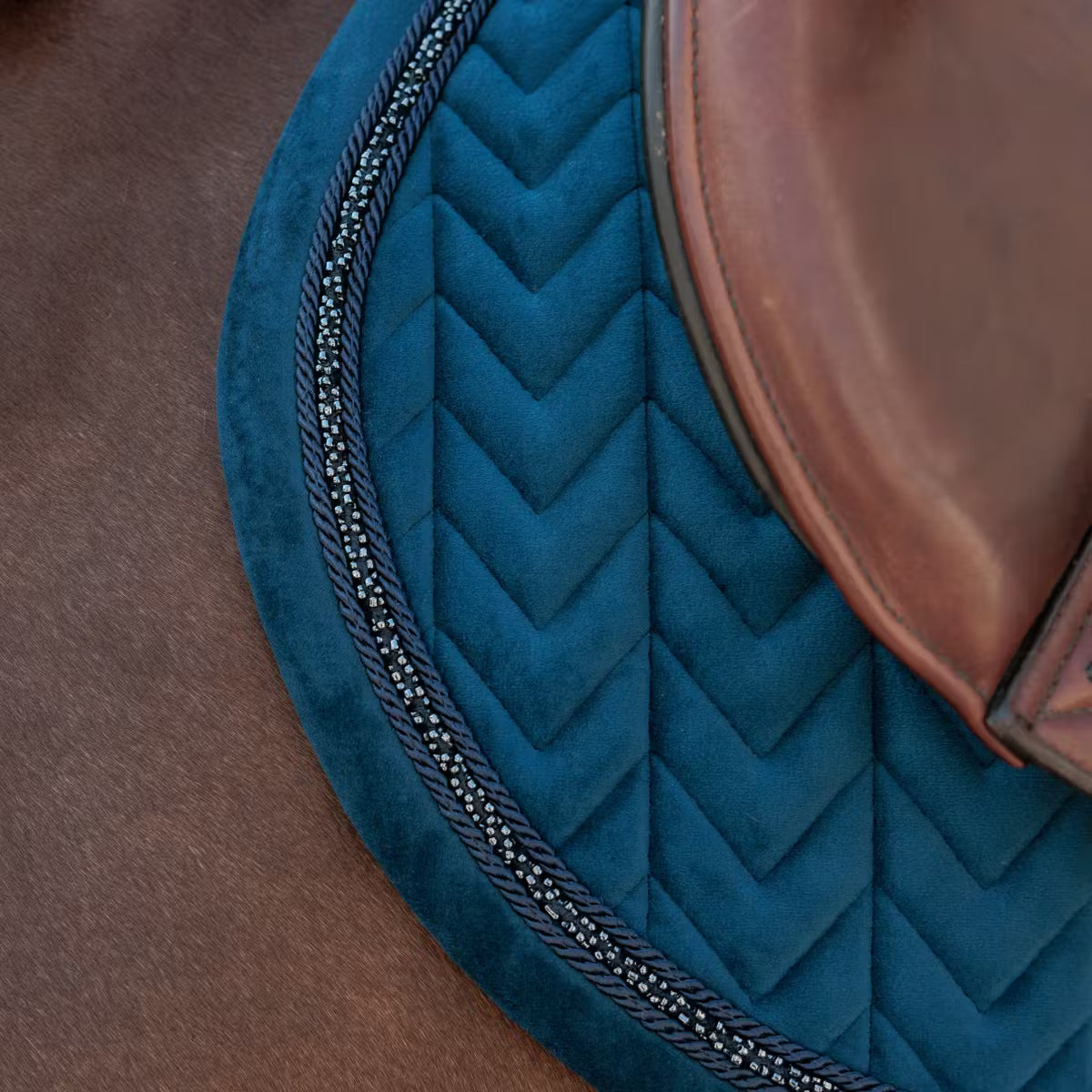 Kentucky Saddle Pad Velvet Mini Pearls - Jumping