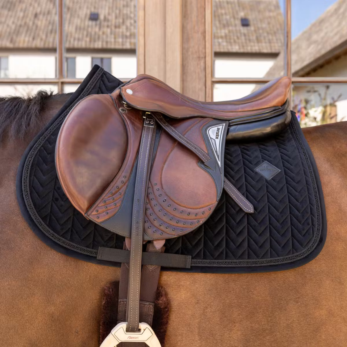 Kentucky Saddle Pad Velvet Mini Pearls - Jumping