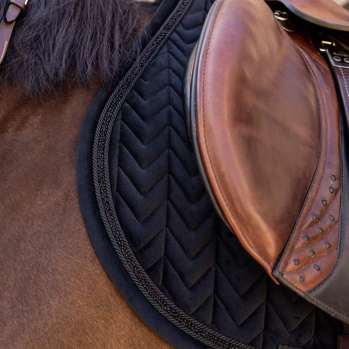 Kentucky Saddle Pad Velvet Mini Pearls - Jumping