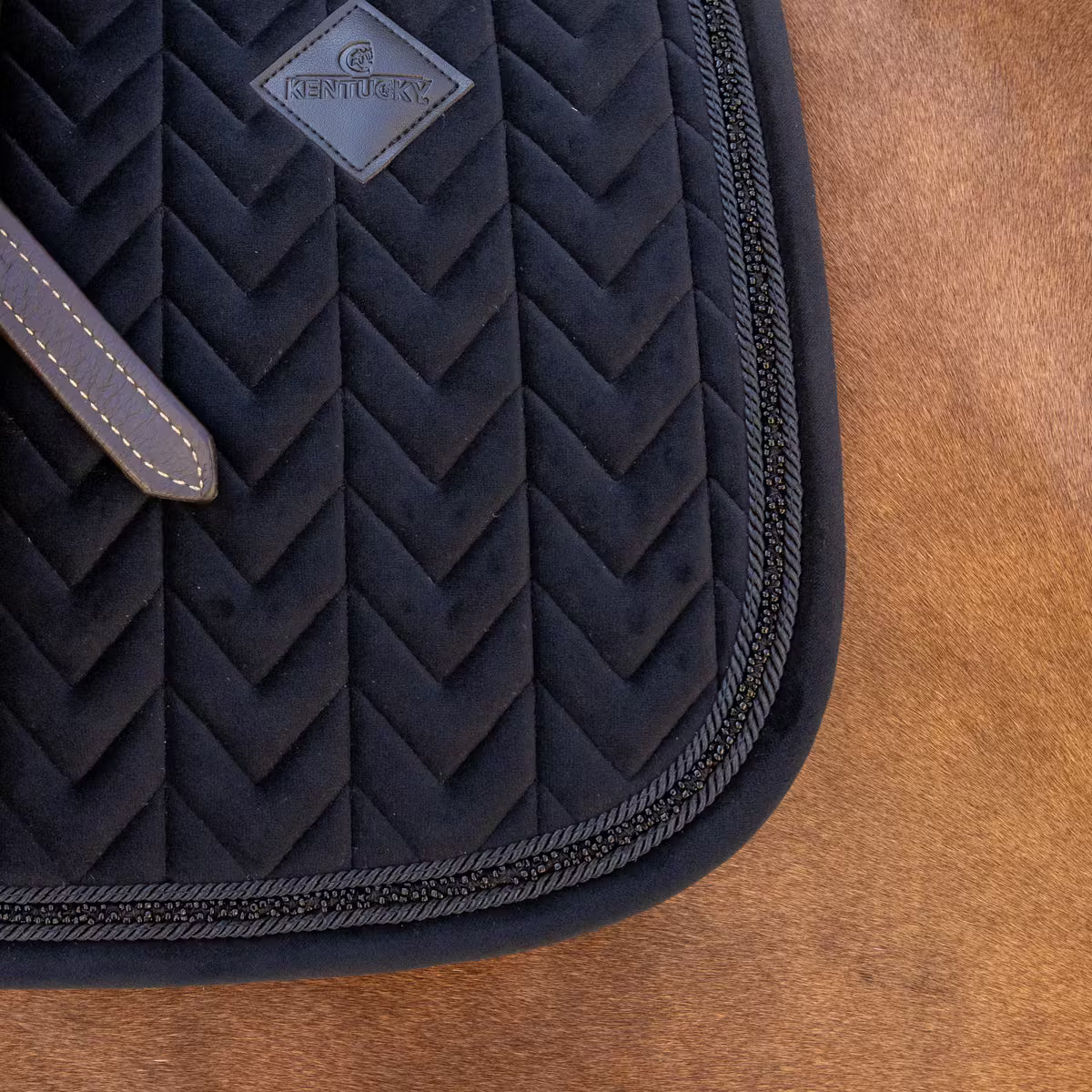 Kentucky Saddle Pad Velvet Mini Pearls - Jumping
