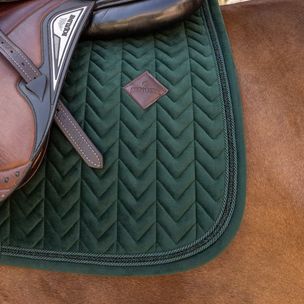 Kentucky Saddle Pad Velvet Mini Pearls - Jumping