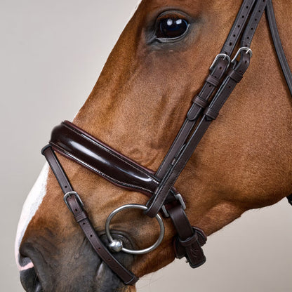 Dy'On Patent Large Crank Noseband Bridle with Flash - Working by Dy'On