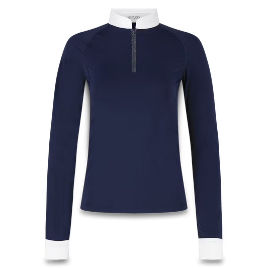 Kentucky Show Shirt Women Classic with Glitter Zipper LS