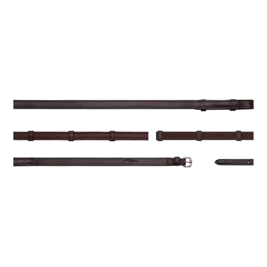 Dy'On 5/8" Hunter Reins with 7 Leather Loops (without stopper) - New English Collection