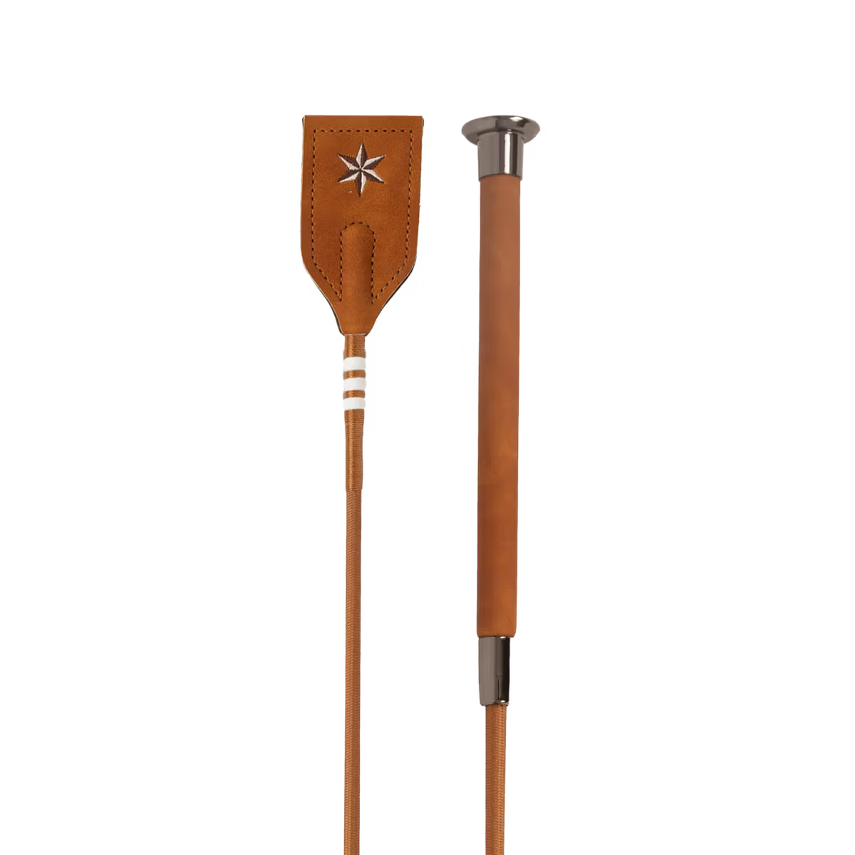 Velari - Jumping Whip Guidance Leather Grip - 65cm