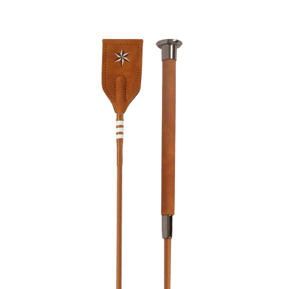 Velari - Jumping Whip Guidance Leather Grip - 65cm