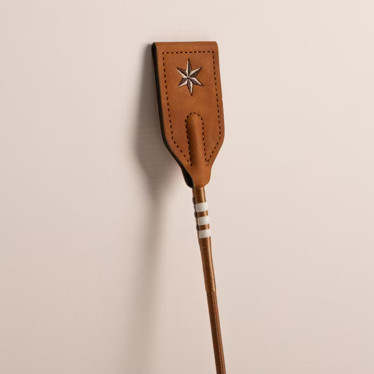 Velari - Jumping Whip Guidance Leather Grip - 65cm