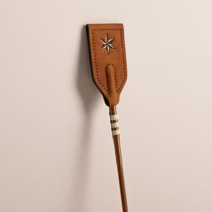 Velari - Jumping Whip Guidance Leather Grip - 65cm