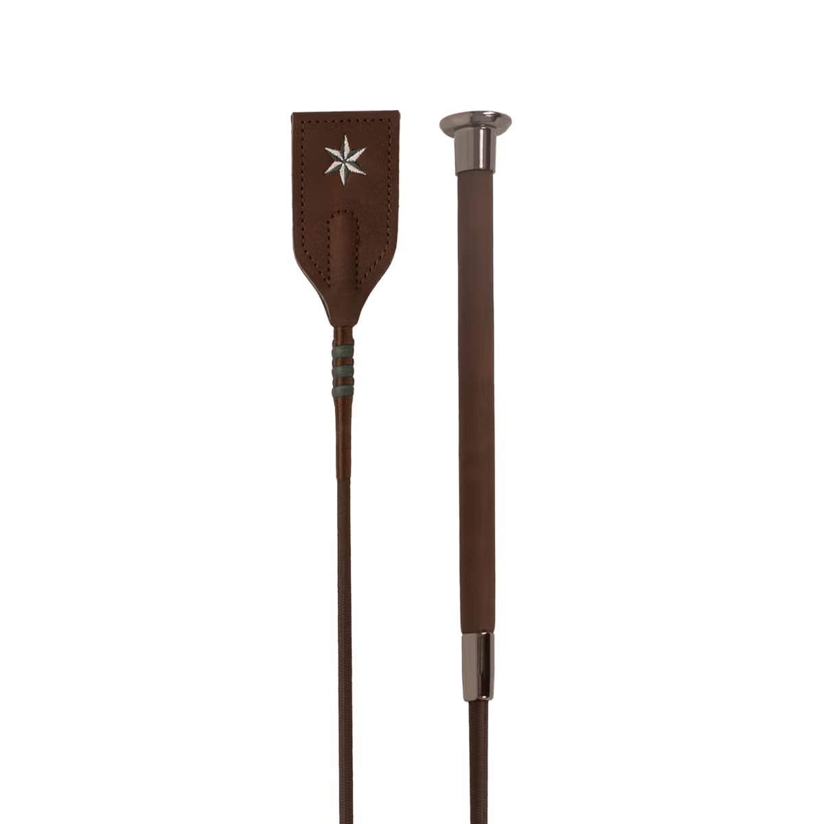 Velari - Jumping Whip Guidance Leather Grip - 65cm